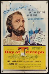 6c200 DAY OF TRIUMPH 1sh '54 Irving Pichel directs the inspiring Life of Christ!