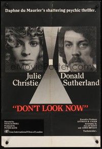 6c227 DON'T LOOK NOW English 1sh '73 Julie Christie, Donald Sutherland, directed by Nicolas Roeg!