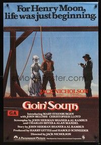 6c357 GOIN' SOUTH English 1sh '78 completely different artwork of man being married and hung!