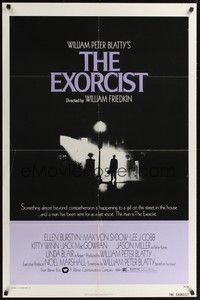 6c266 EXORCIST 1sh '74 William Friedkin, Max Von Sydow, William Peter Blatty horror classic!