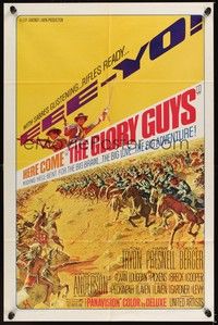 6c354 GLORY GUYS style A 1sh '65 Sam Peckinpah, sabres glistening, rifles ready, epic battle art!