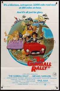 6c383 GUMBALL RALLY int'l 1sh '76 Michael Sarrazin, wacky art of car racing across the U.S.!