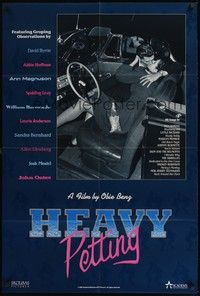 6c410 HEAVY PETTING arthouse 1sh '89 David Byrne, Abbie Hoffman & other celebrities talk about sex!