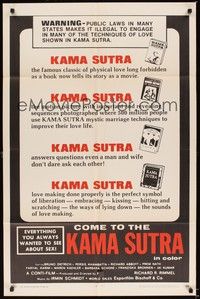 6c474 KAMA SUTRA 1sh '71 everything you always wanted to see about sex!