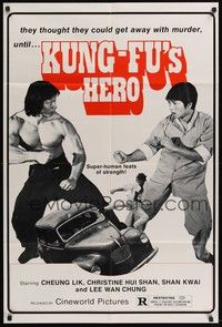 6c490 KUNG-FU'S HERO 1sh '79 image of Bolo Yeung, super-human feats of strength!
