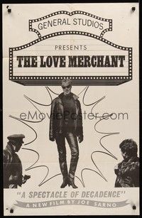 6c541 LOVE MERCHANT 23x35 special poster 1965 Joseph Sarno, a spectacle of decadence, sex!