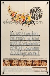 6c622 MUSIC MAN 1sh '62 Robert Preston, Shirley Jones, art of parade, classic musical!