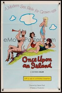 6c665 ONCE UPON AN ISLAND 1sh '62 Det tossede paradis, a sex fable for grown-ups!