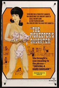 6c702 PIGKEEPER'S DAUGHTER 1sh '72 wacky and sexy artwork of farm girl!