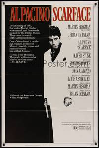 6c793 SCARFACE 1sh '83 Al Pacino as Tony Montana, Brian De Palma, Oliver Stone!