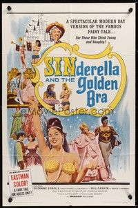 6c822 SINDERELLA & THE GOLDEN BRA 1sh '64 a version for those who think young and naughty!