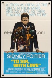 6c926 TO SIR, WITH LOVE 1sh '67 Sidney Poitier, Lulu, directed by James Clavell!