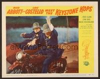 6d123 ABBOTT & COSTELLO MEET THE KEYSTONE KOPS LC #6 '55 Bud & Lou in motorcycle with sidecar!