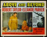 6d124 ABOVE & BEYOND LC #8 '52 Robert Taylor looks down at Eleanor Parker at breakfast table!
