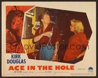 6d125 ACE IN THE HOLE LC #5 '51 Billy Wilder, full-length Kirk Douglas talks to Jan Sterling!