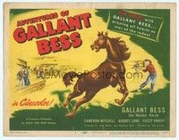 6d008 ADVENTURES OF GALLANT BESS TC '48 art of Cameron Mitchell roping the Wonder Horse!
