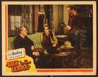 6d156 BACK IN THE SADDLE LC '41 cowboy Gene Autry talks to two men sitting on a couch!