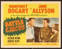 6d162 BATTLE CIRCUS LC #6 '53 close up of Humphrey Bogart between Robert Keith & June Allyson!