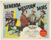 6d010 BENEATH WESTERN SKIES TC '44 Smiley Burnette shows Robert Livingston a wanted poster!