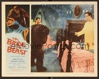 6d197 BRIDE & THE BEAST LC '58 Ed Wood classic, great wacky image of guy pointing gun at ape!