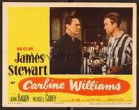6d212 CARBINE WILLIAMS LC #3 '52 close up of convict James Stewart glaring at Wendell Corey!