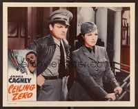 6d219 CEILING ZERO LC R56 c/u of James Cagney & June Travis in uniform, directed by Howard Hawks