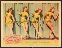 6d238 COVER GIRL LC '44 sexiest full-length Rita Hayworth dancing on stage with three girls!