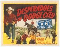 6d023 DESPERADOES OF DODGE CITY TC '46 multiple images of Allan Rocky Lane pointing gun & on horse