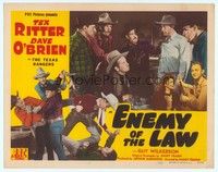 6d029 ENEMY OF THE LAW TC '45 Tex Ritter, Dave O'Brien, The Texas Rangers, Kay Hughes!