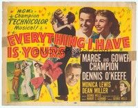 6d030 EVERYTHING I HAVE IS YOURS TC '52 full-length art of Marge & Gower Champion dancing!