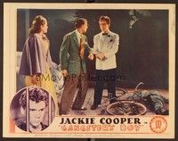 6d323 GANGSTER'S BOY LC '38 Jackie Cooper in white tuxedo confronting guy after bike wreck!