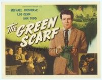 6d037 GREEN SCARF TC '54 blind/deaf/mute Leo Genn is accused of murder in this English mystery!