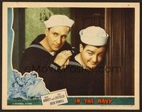 6d385 IN THE NAVY LC '41 wonderful close up of Bud Abbott & Lou Costello in sailor suits!