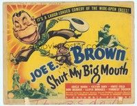 6d072 SHUT MY BIG MOUTH TC '42 art of cowboy Joe E. Brown in the laugh-loaded comedy!