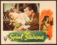 6d573 SPIRAL STAIRCASE LC '46 great close up of Kent Smith & worried Dorothy McGuire!