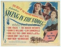 6d092 SWING IN THE SADDLE TC '44 Hoosier Hotshots & country western stars, King Cole Trio!