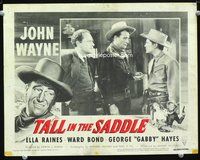 6d593 TALL IN THE SADDLE LC R53 cowboy John Wayne in major staredown with Russell Wade!