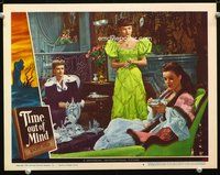 6d619 TIME OUT OF MIND LC #4 '47 Ella Raines, Phyllis Calvert & Helena Carter heaving tea!