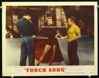 6d627 TORCH SONG LC #3 '53 Joan Crawford in nylons tells her dance director her partner stinks!