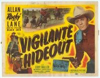 6d105 VIGILANTE HIDEOUT TC '50 multiple images of cowboy Allan Rocky Lane on horseback & close up!