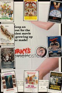 6e005 LOT OF 55 FOLDED ONE-SHEETS lot '70-'89 Porky's, Gandhi, After Hours, Cuckoo's Nest AA!