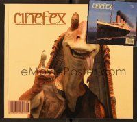 6e033 LOT OF 2 CINEFEX MAGAZINES lot '97-'99 Star Wars' Jar Jar Binks & the Titanic!