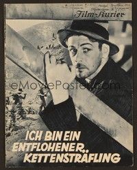 6e156 I AM A FUGITIVE FROM A CHAIN GANG German program '33 many different images of Paul Muni!