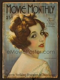 6e073 MOVIE MONTHLY magazine March 1926 artwork of pretty Gertrude Olmstead by Don Reed!