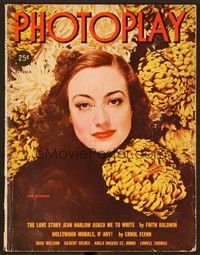 6e079 PHOTOPLAY magazine October 1937 wonderful close portrait of Joan Cawford by George Hurrell!