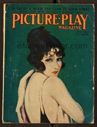 6e063 PICTURE PLAY magazine October 1921 fantastic artwork portrait of sexy Gloria Swanson!
