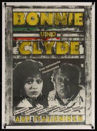 6f072 BONNIE E CLYDE ALL'ITALIANA linen East German 23x32 '82 Italian comedy directed by Steno!