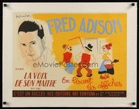 6f047 FRED ADISON linen French 15x21 '30s art of jazz musician Albert Lapeyrere by Guy Gerard Noel!