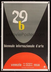 6f016 29B BIENNALE INTERNAZIONALE D'ARTE linen Italian 1sh '58 29th International Art Festival!