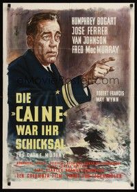 6g329 CAINE MUTINY German '54 cool different artwork of pointing Humphrey Bogart!